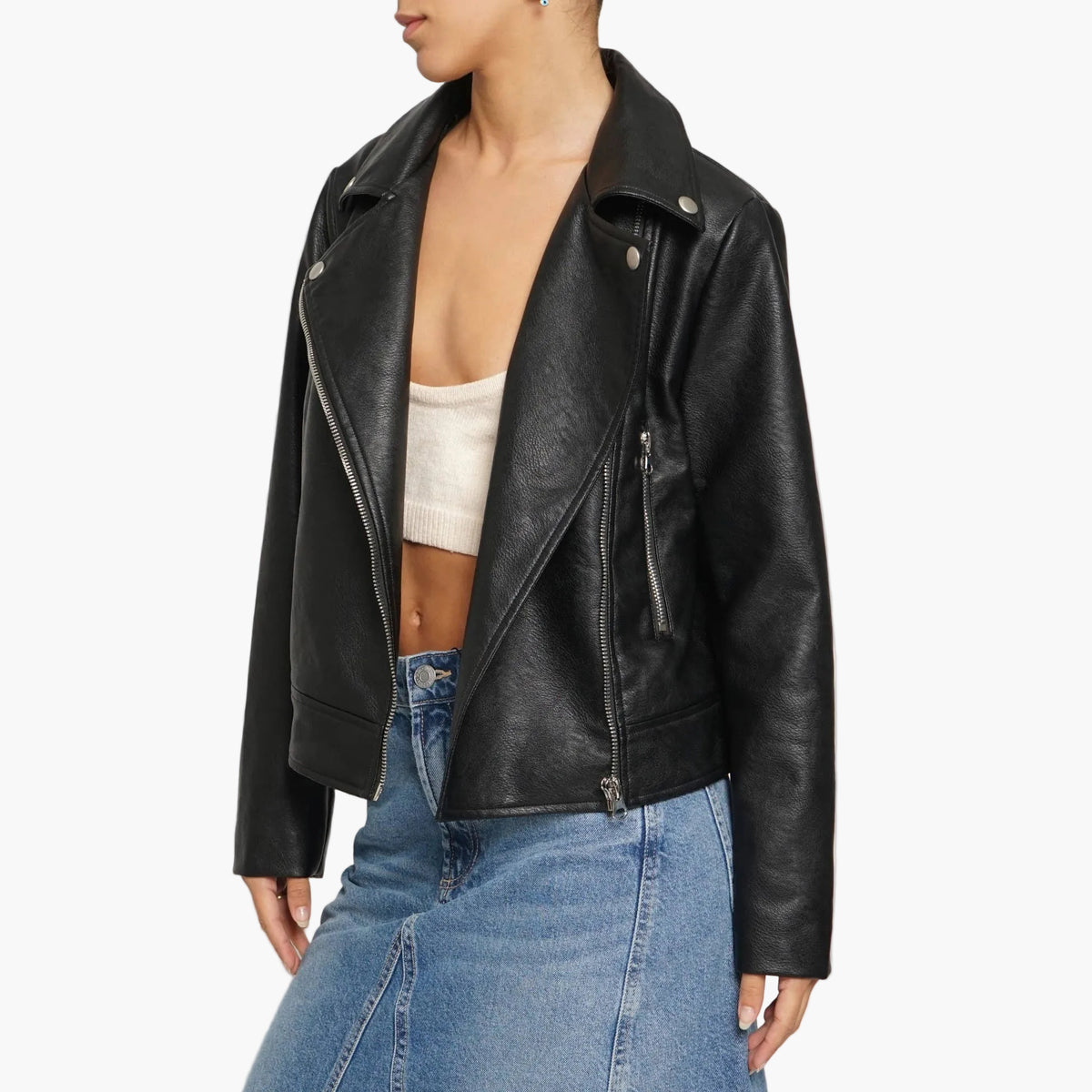 Vegan Leather Moto Jacket