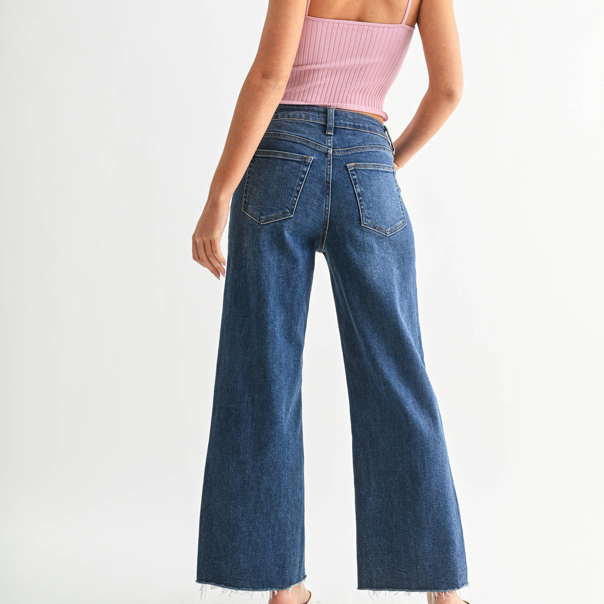 Dark Wash Slim Wide Leg