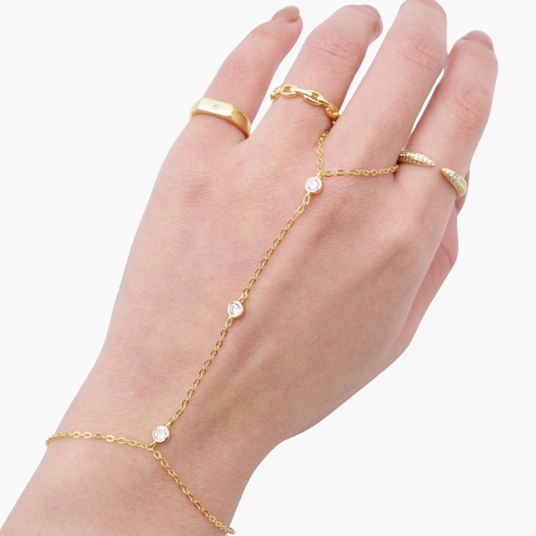 Kikichic Diamond Hand Chain Bracelet