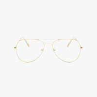 Gold Aviator Frame Blue Light Blocking Glasses