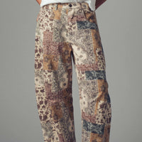 Boho Patchwork Wide Leg Pants