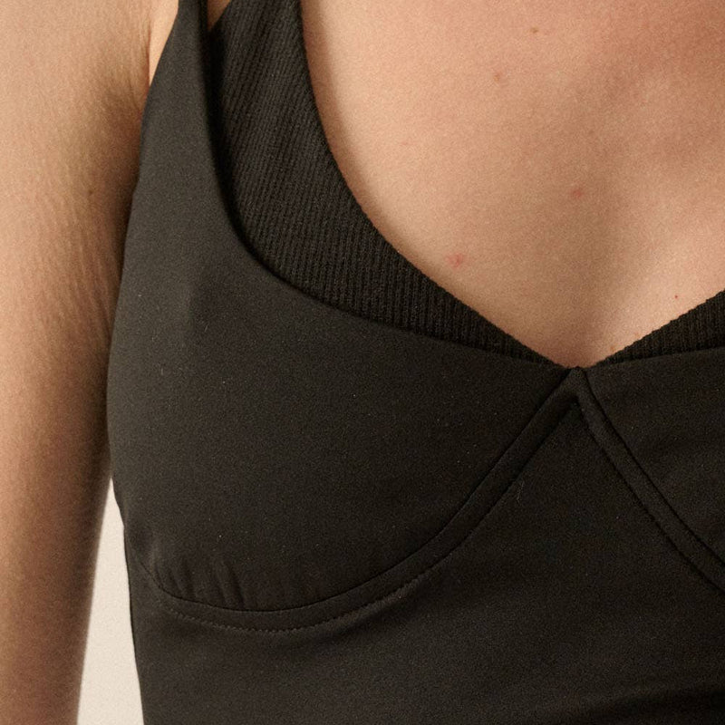 Lifted Fit Layered Cropped Cami Top