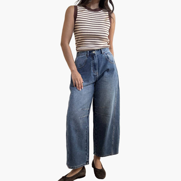 Mid Rise Horseshoe Jeans