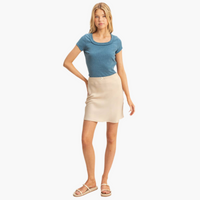 High Waist Flirty Mini Slip Skirt