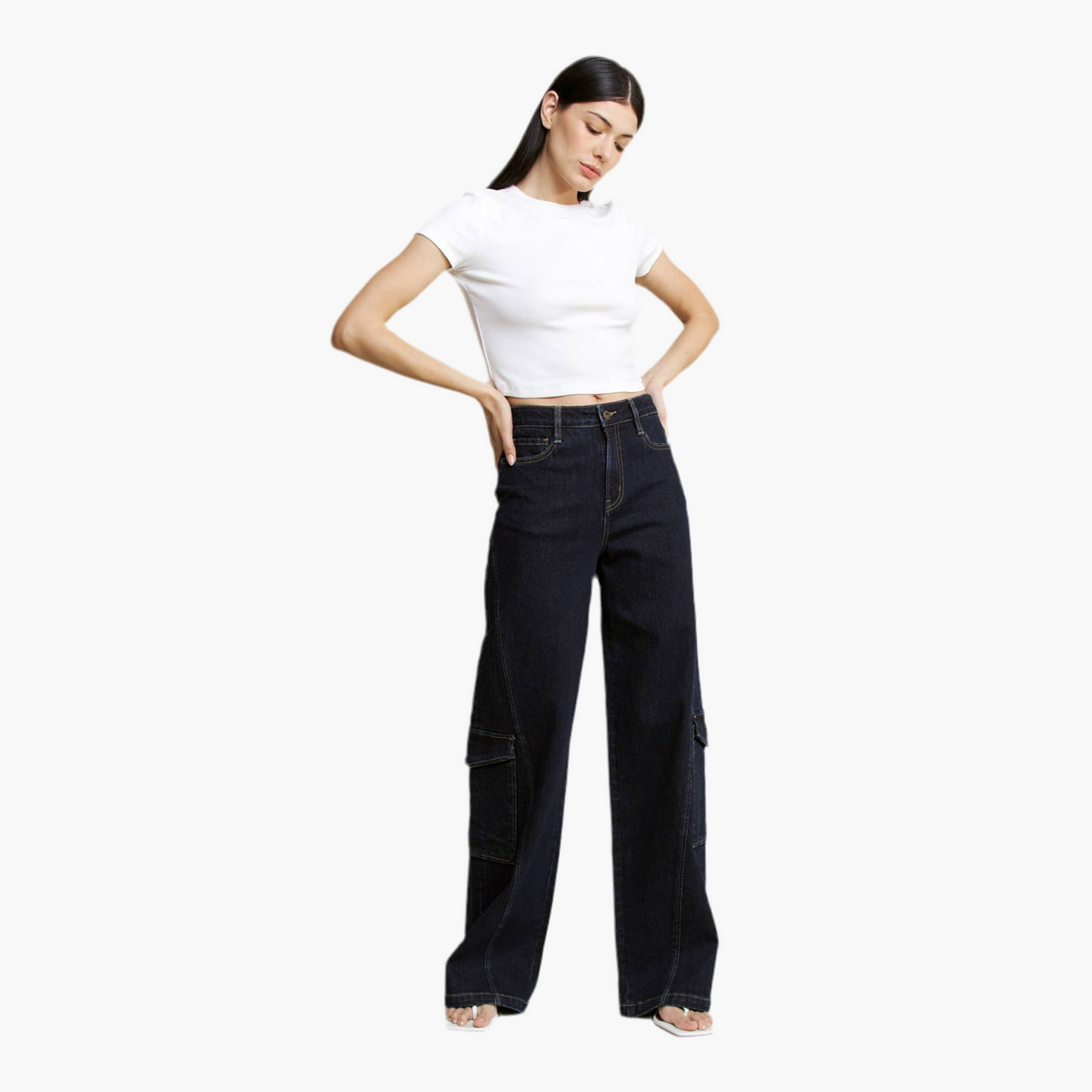 Sapphire High Rise Wide Leg Cargo