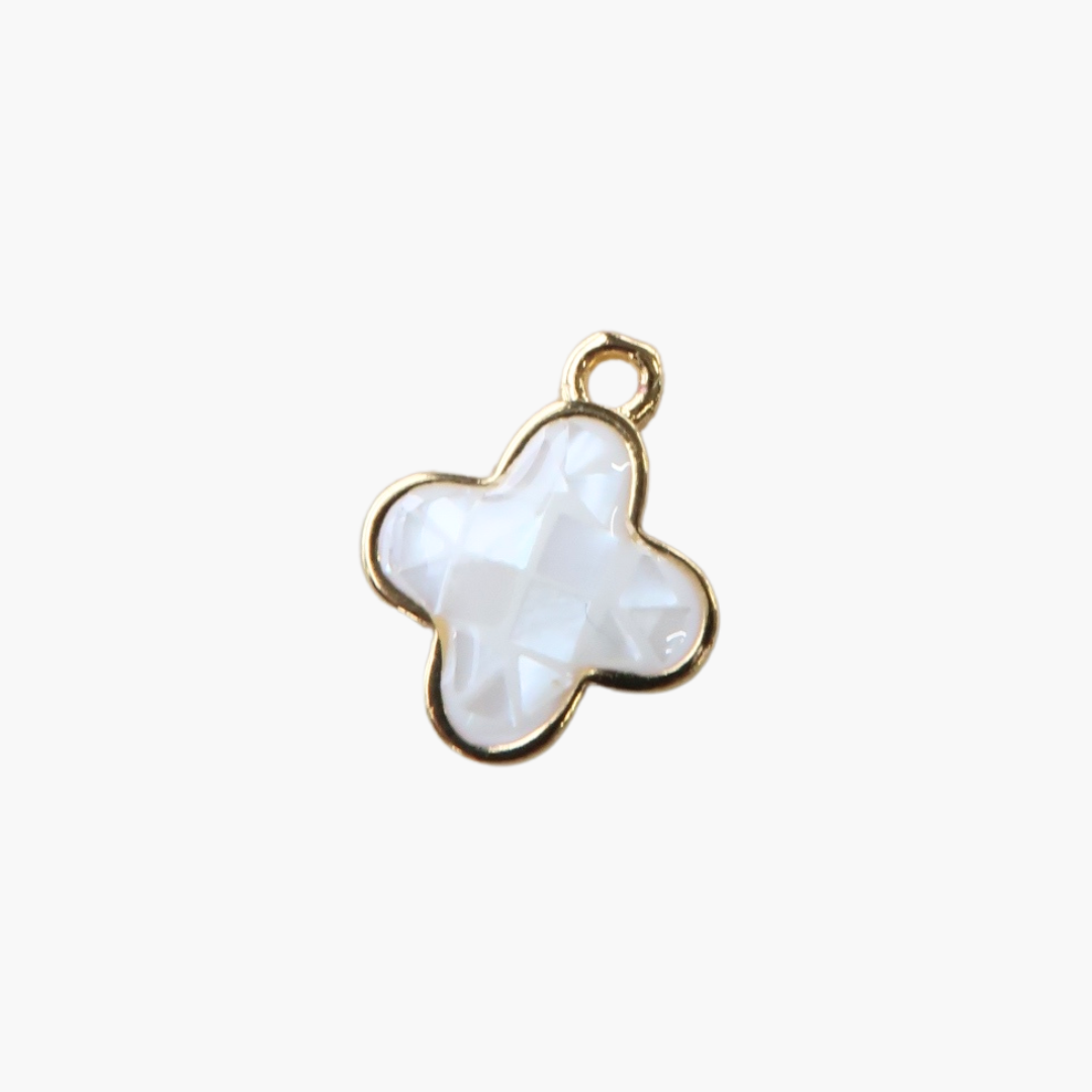 Mother of Pearl Clover Charm