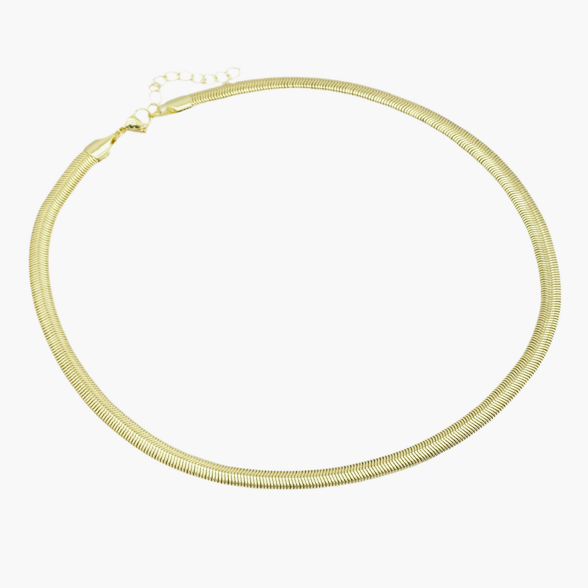 Thick Gold herringbone Necklace
