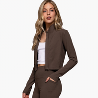 Long Sleeve High Neck Zip-Up Workout Jacket