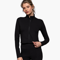 Long Sleeve High Neck Zip-Up Workout Jacket
