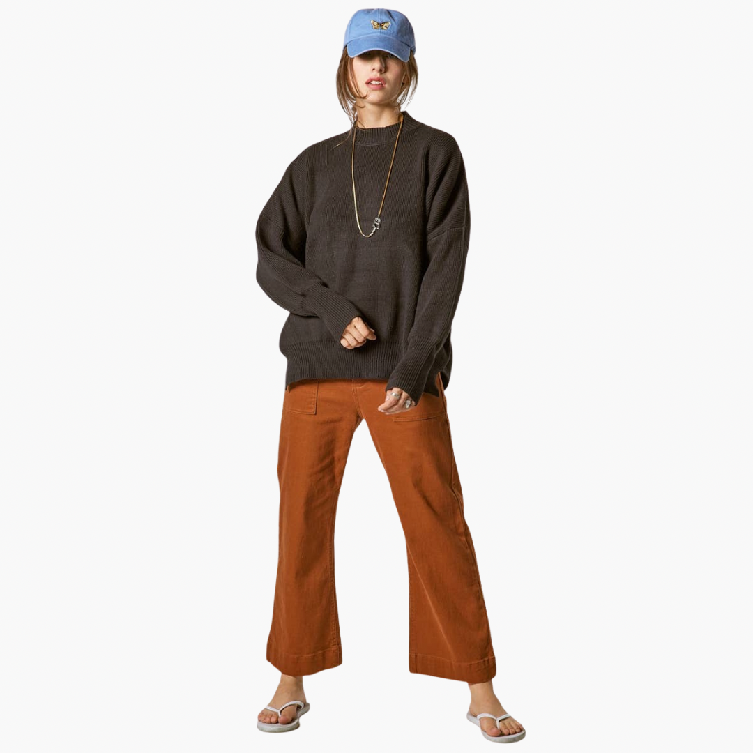 Black Oversized Long Sleeve Sweater