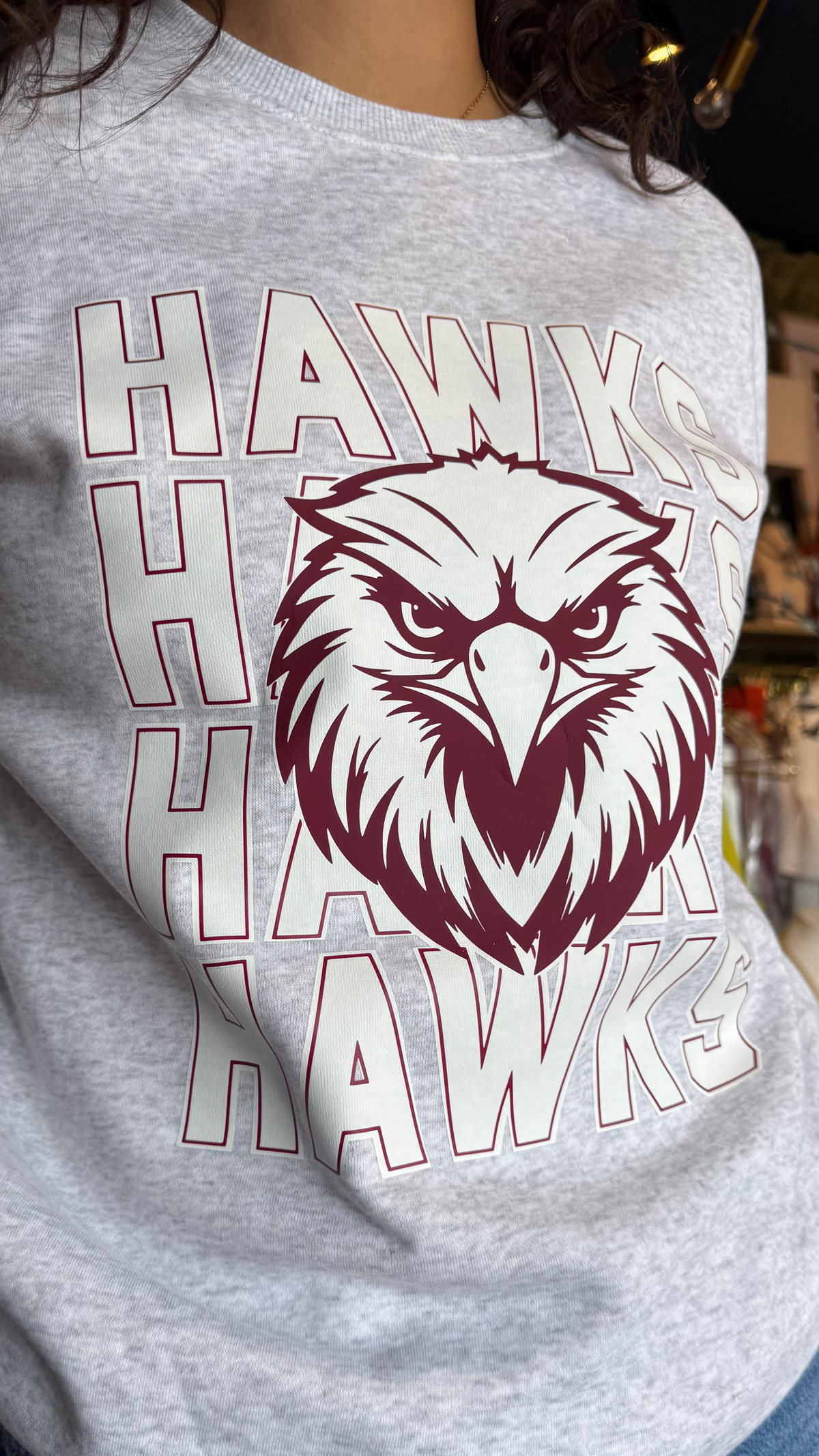 Heather Grey Hawk Sweatshirt