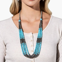 Western Navajo Beaded Multi-Layered Necklace