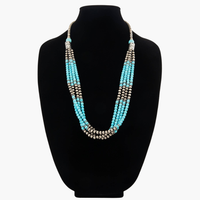 Western Navajo Beaded Multi-Layered Necklace