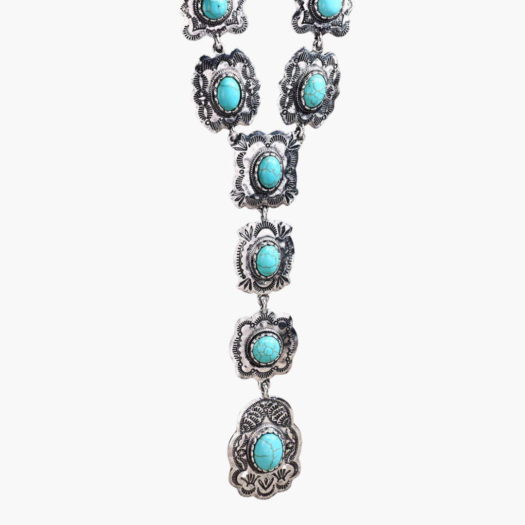 Western Concho Y-Drop Necklace