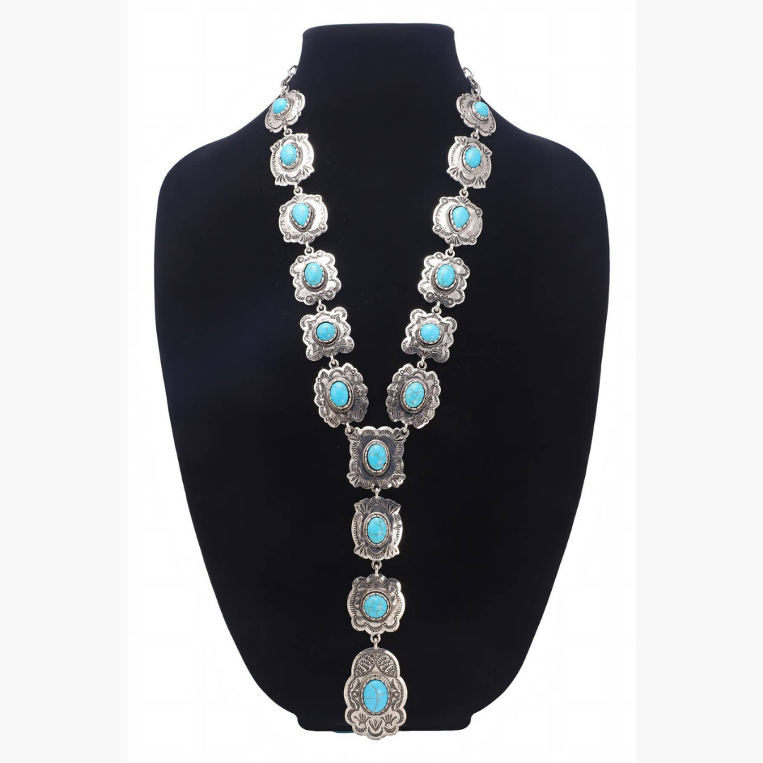 Western Concho Y-Drop Necklace