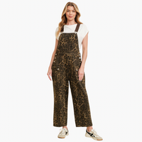 Leopard Print Jumpsuit Overalls