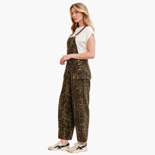Leopard Print Jumpsuit Overalls