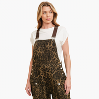 Leopard Print Jumpsuit Overalls