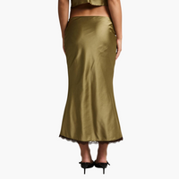 Olive Brown High Waisted Skirt