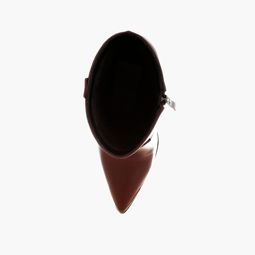 Hatter Pointed Toe Faux Leather Boots