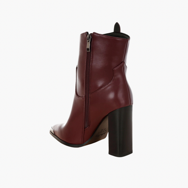 Hatter Pointed Toe Faux Leather Boots