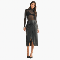 Black Knot Wrap Skirt