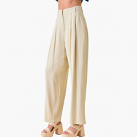 Staple Linen Rayon Blend Elevated Basic Trousers