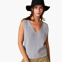Heather Grey Willow Oversized Sweater Tank
