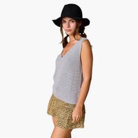 Heather Grey Willow Oversized Sweater Tank