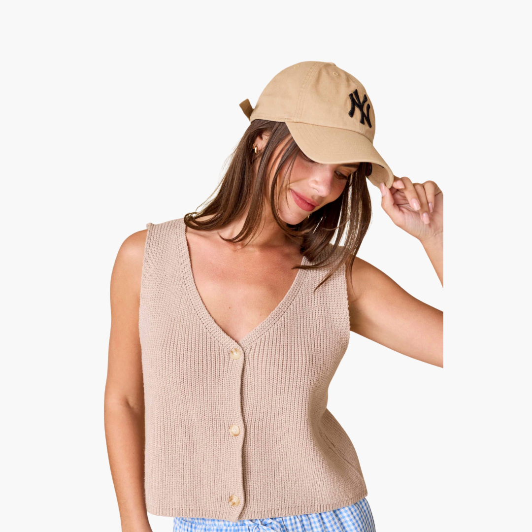 Taupe Isabel Sweater Vest