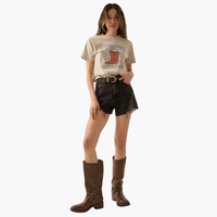 Western Cowboy Boots Vintage-Print Graphic Tee