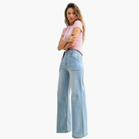 Sienna Patch Pocket Wide Leg Flare Jeans
