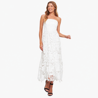 Woven Lace Midi Dress