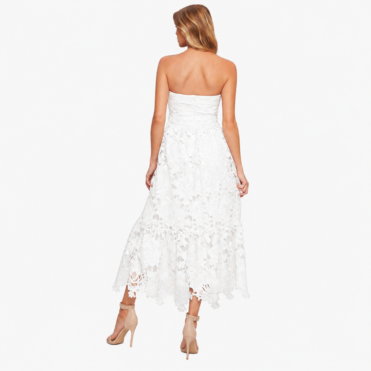 Woven Lace Midi Dress