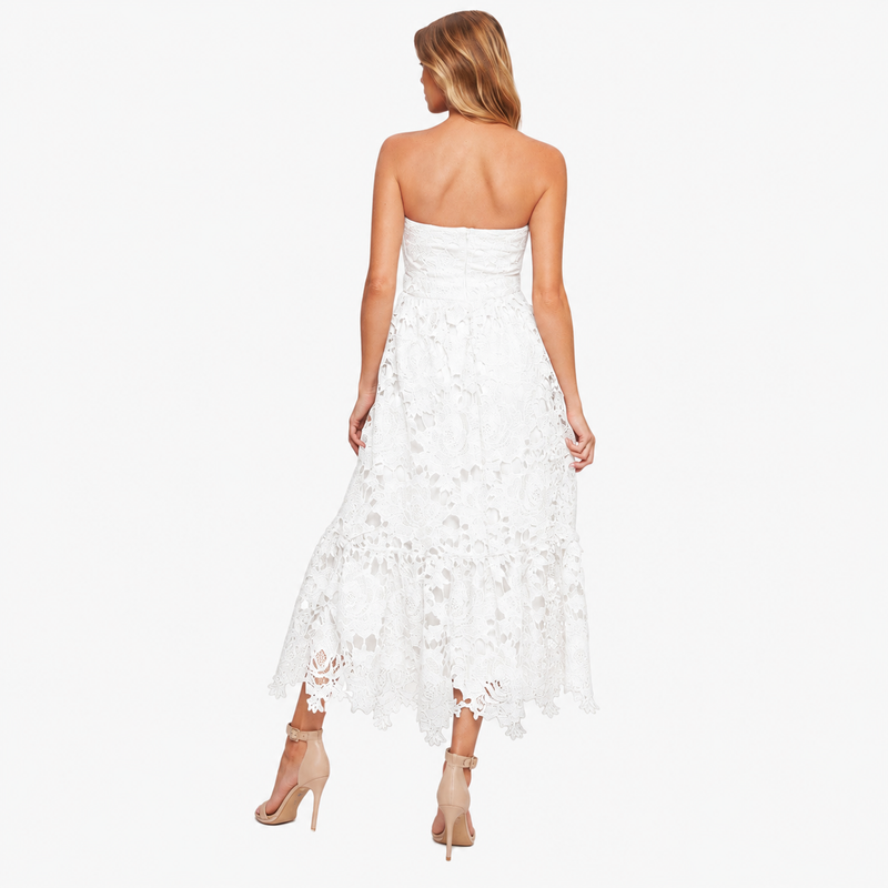 Woven Lace Midi Dress