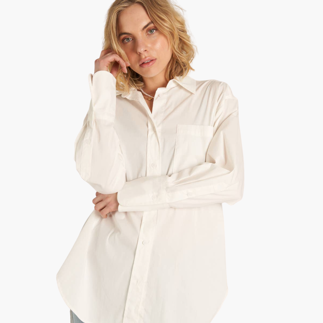 Long Sleeve Oversize Button Down Shirt