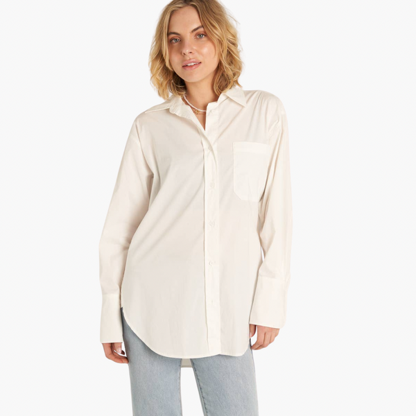 Long Sleeve Oversize Button Down Shirt