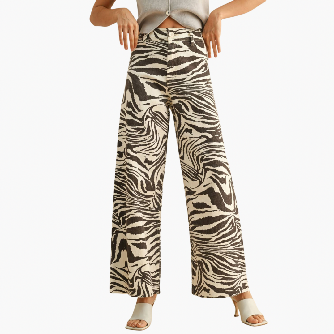 Brown Zebra Print Pants