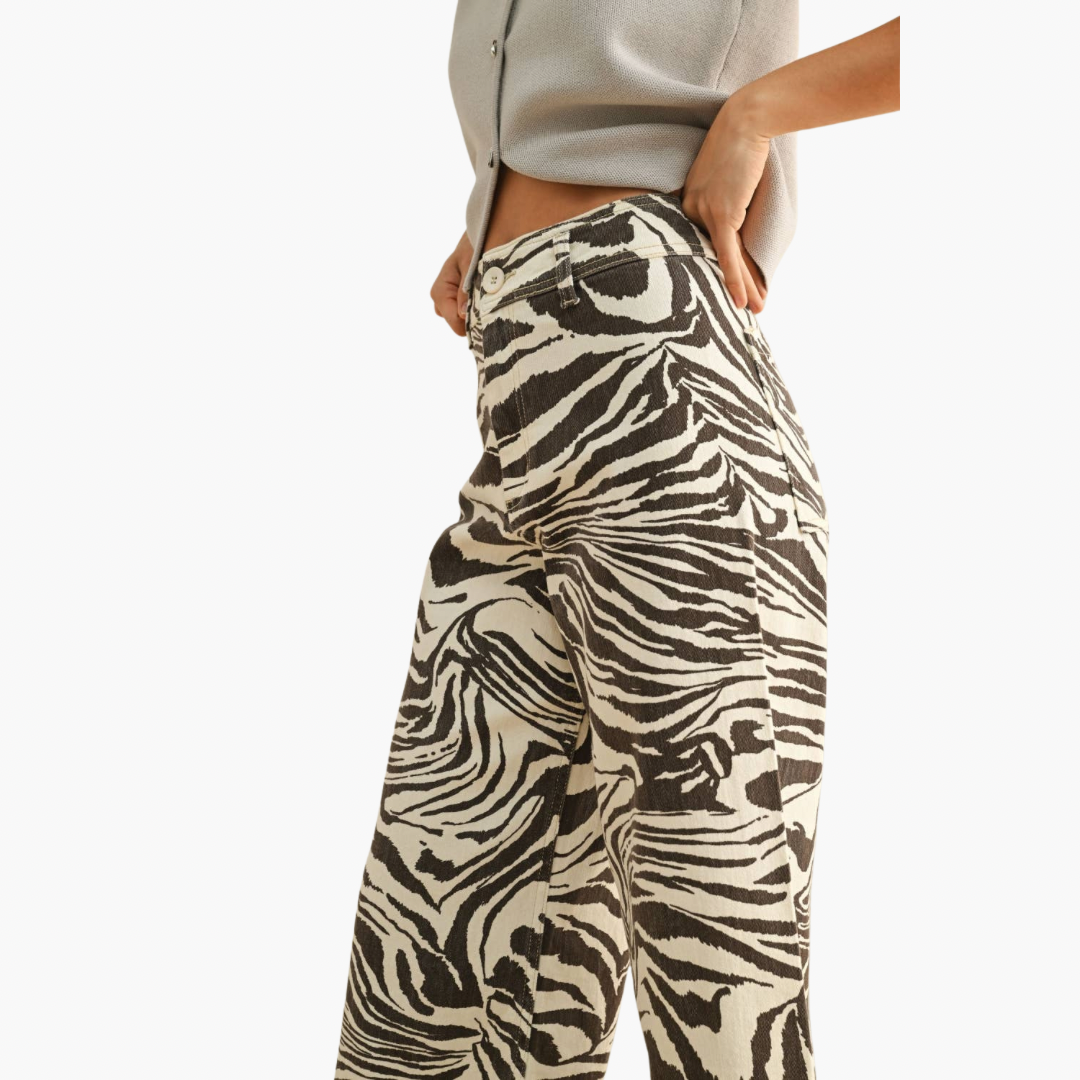 Brown Zebra Print Pants