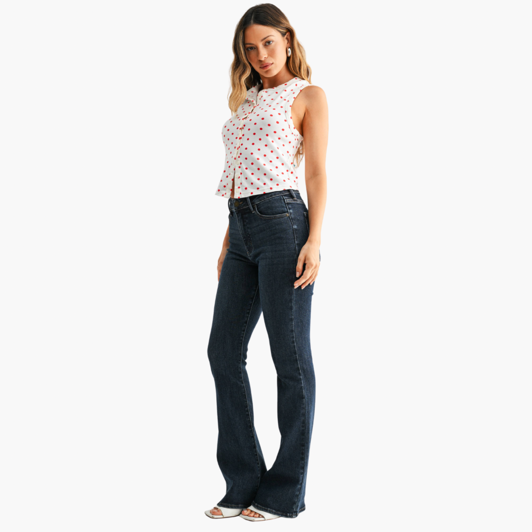 Sasha Skinny Flare Dark Denim