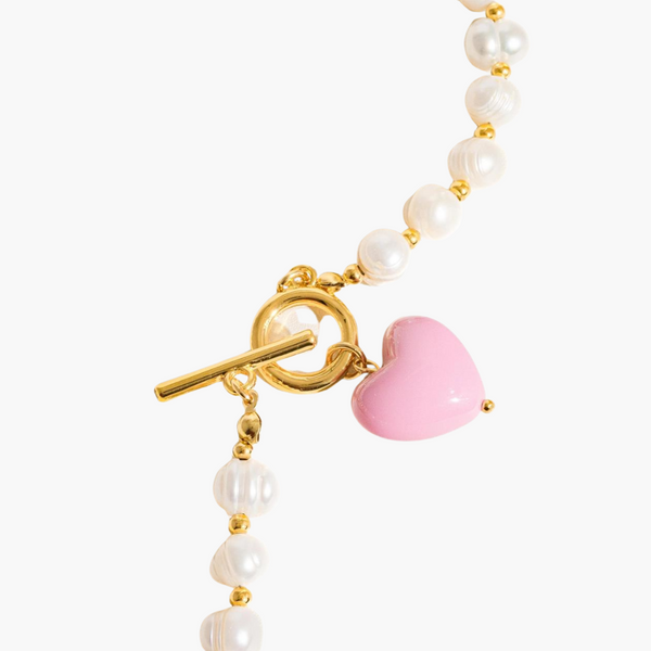 Wren Pearl Heart Necklace