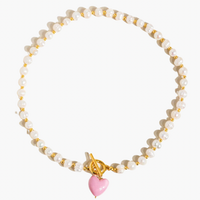 Wren Pearl Heart Necklace