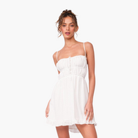 Open Back Ruffle Mini Dress