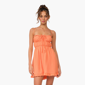 Open Back Ruffle Mini Dress