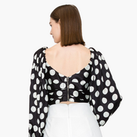 Polka Dot Crop Top Blouse