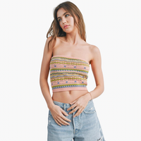 Striped & Geo Pattern Tube Top