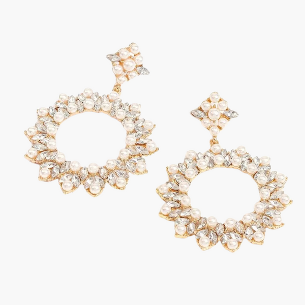 Sofia Pearl & Crystal Earrings