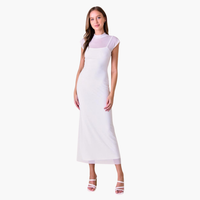 Chic Minimalist Cap Sleeve Maxi Dress