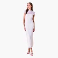 Chic Minimalist Cap Sleeve Maxi Dress