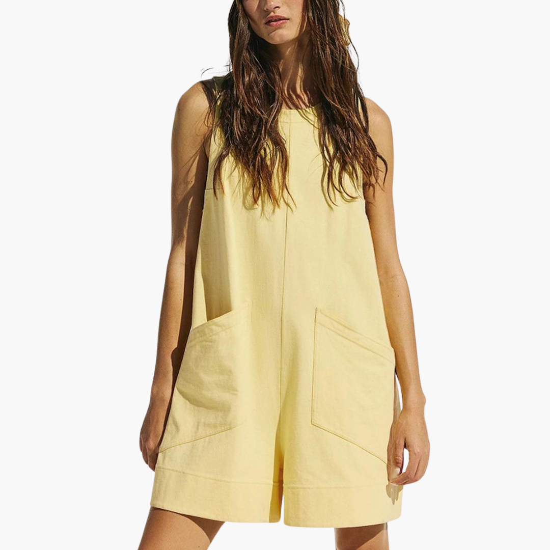 Yellow Linen Jumpsuit